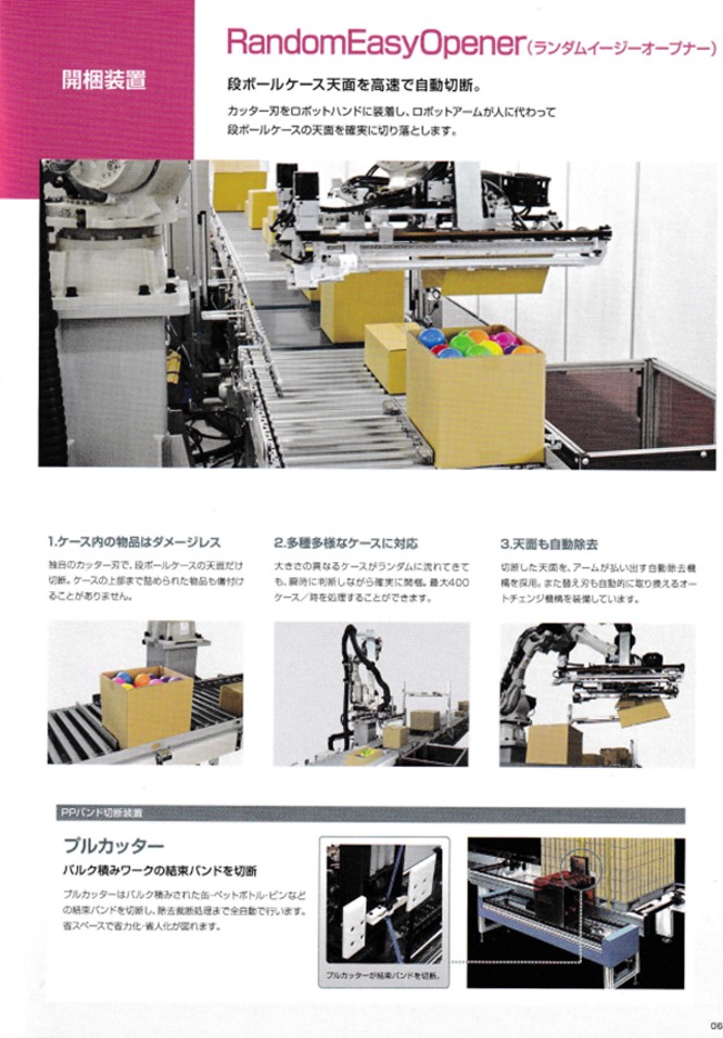 写真4 – 2. 段ボールケース開梱「RandomEasyOpener」